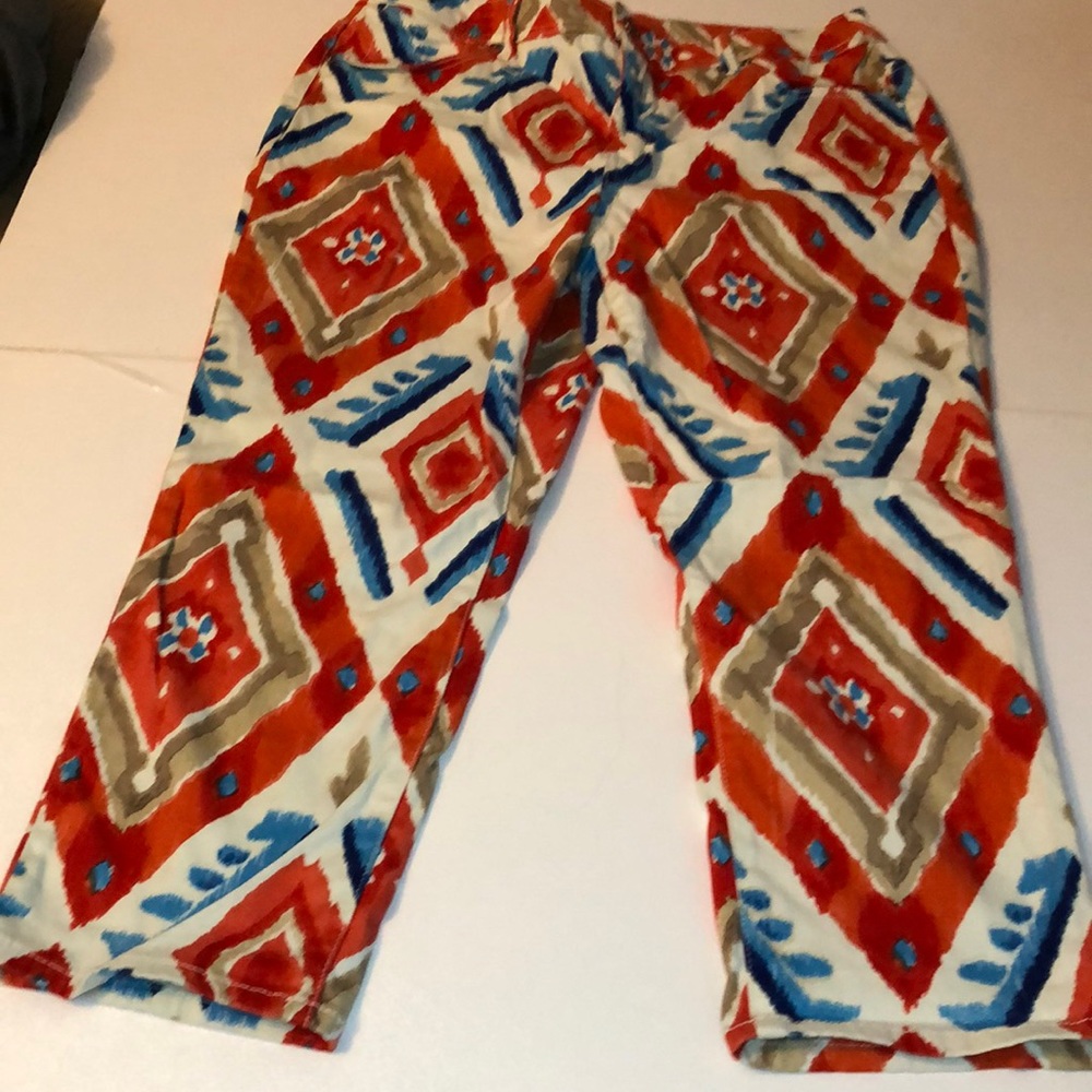 Chicos the Platinum crop in Aztec print. Size 1P
